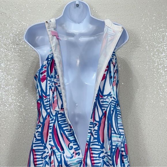Lilly Pulitzer Pearl Shift Red Right Return – Size 6- Blue Pink Sailboat Print - Picture 7 of 14